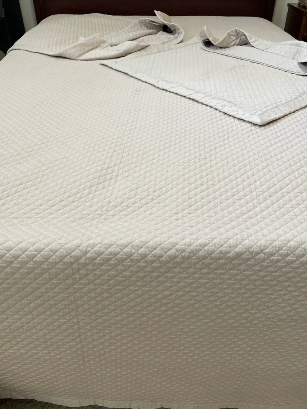 Ralph Lauren Coastal Sand King Quilted Coverlet & 2 European Shams